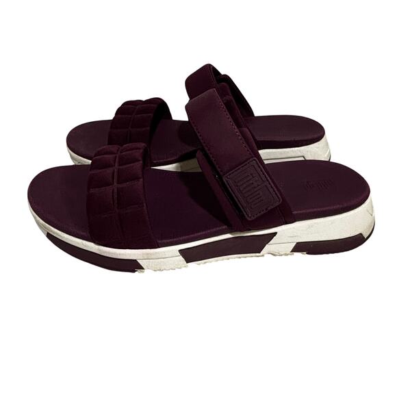 Fitflop purple slide sandals adjustable US 9M platform padded comfort walking - Picture 7 of 12